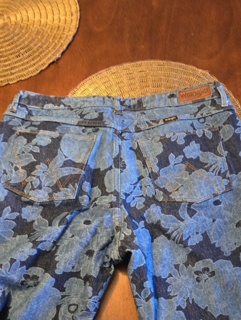 Wrangler Blue Floral Jacquard Jeans - Picture 6 of 6